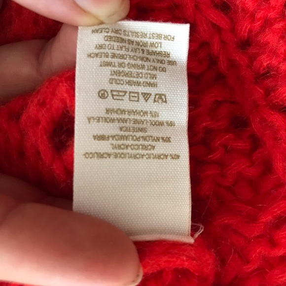 Free People Orange Red wildfire fluff knit sweater - Picture 8 of 8